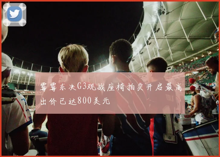 霉霉东决G3观战座椅拍卖开启最高出价已达800美元